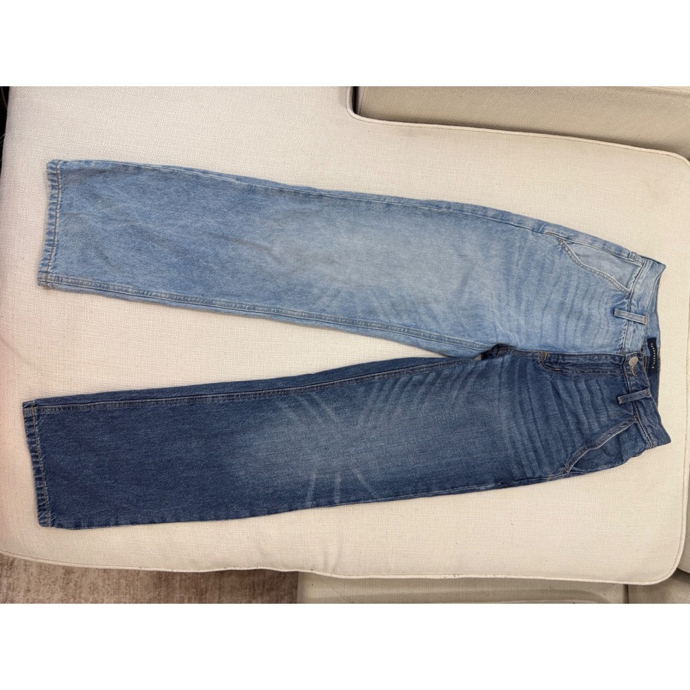 Aeropostale 90s Baggy Jeans Womens 0R Two Tone Colorblock Denim Excellent